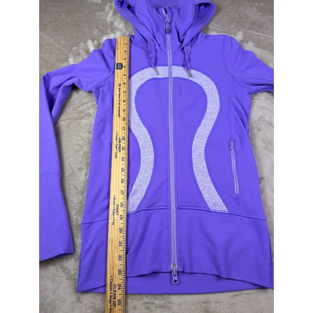 Lululemon In Stride‎ Jacket Size 2 Hoodie Lavender Purple Zip Up  Women's